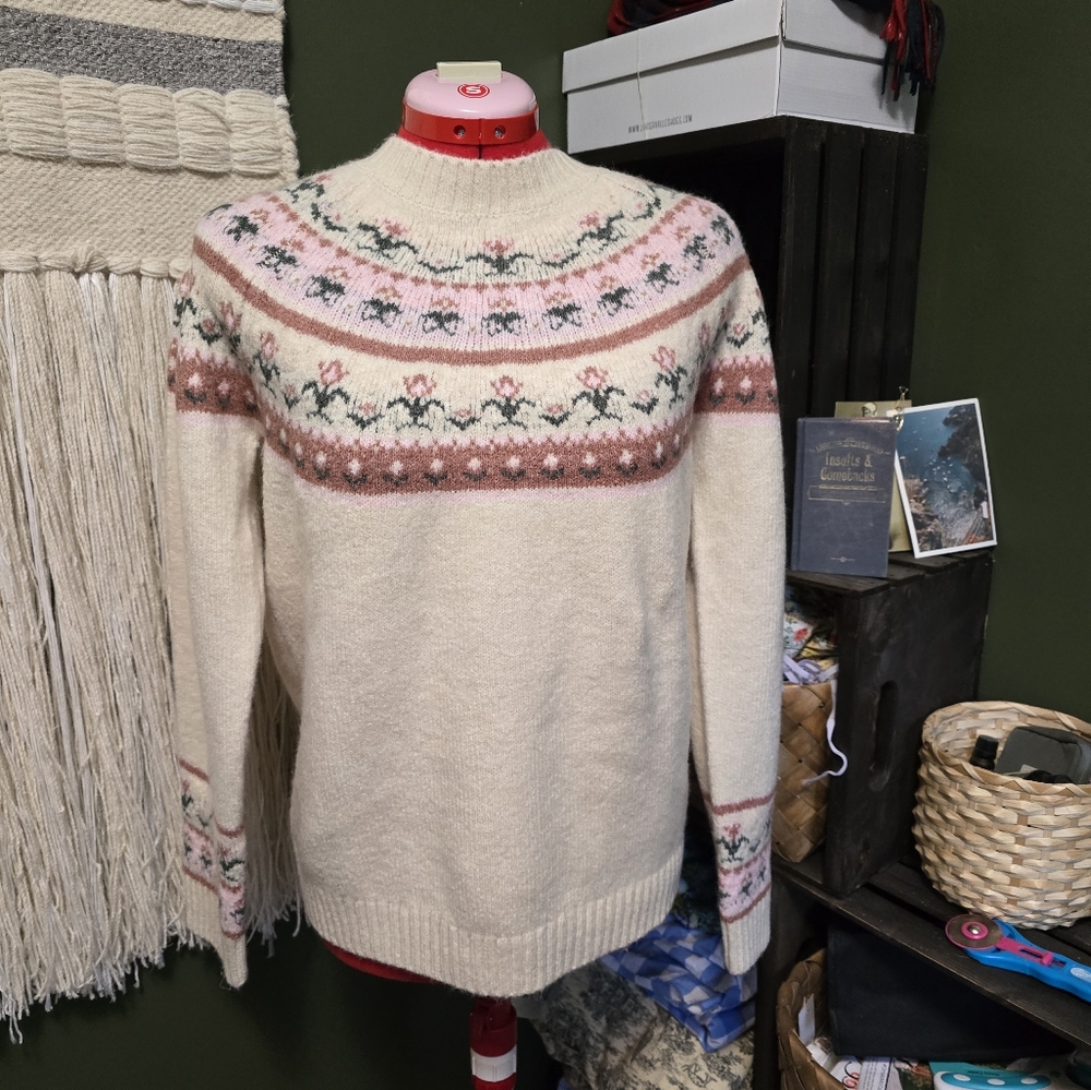 Floral fairisle sweater
